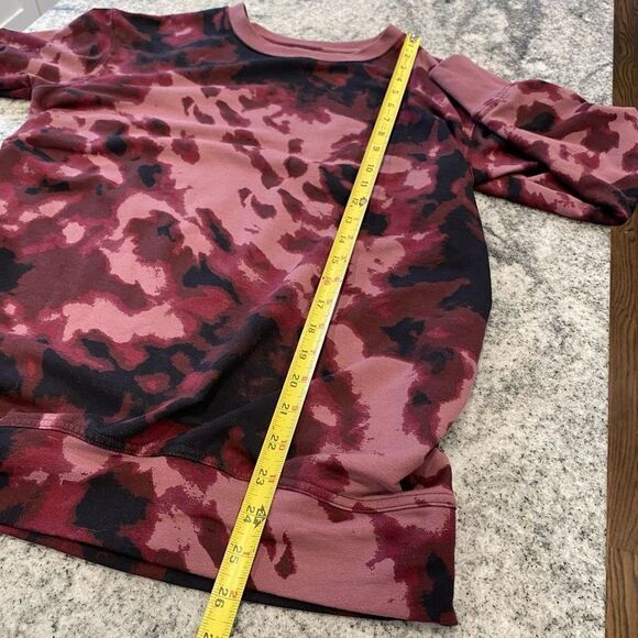 Isabel Maternity Small Purple Tie Dye Sweatshirt Cinched Sides Loungewear - Picture 9 of 10